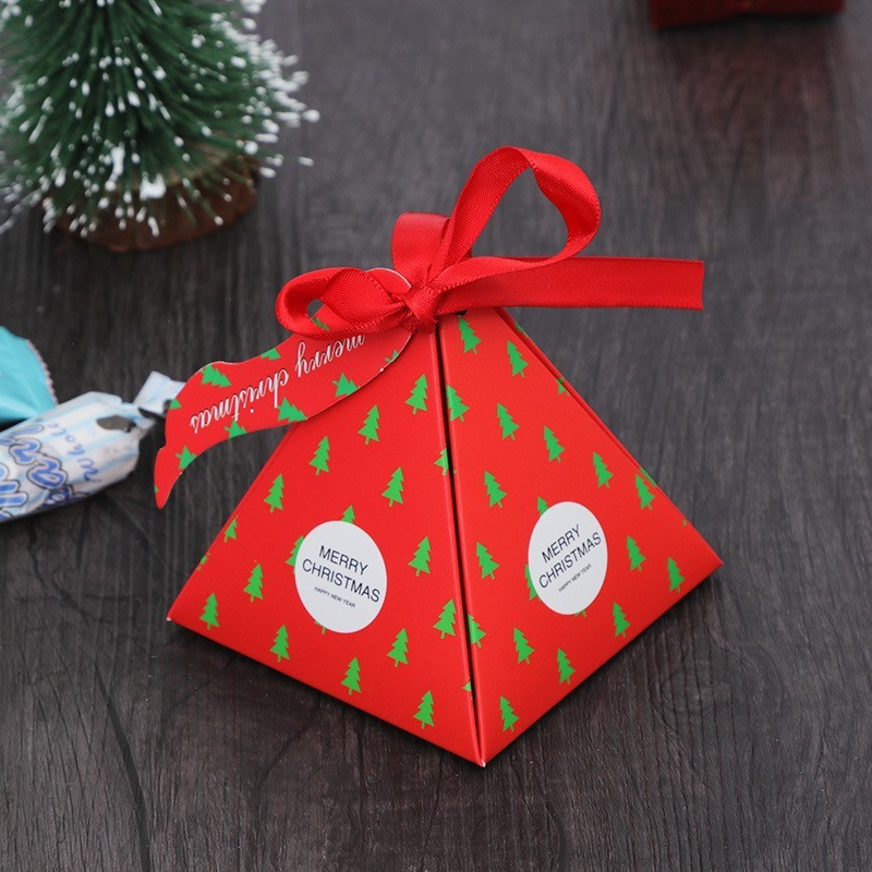 Amazon クリスマス キャンディ包装箱 クリスマスイブ 三角形キャンディボックス カートン ギフトバッグ S932 クリスマスギフトボックス|undefined