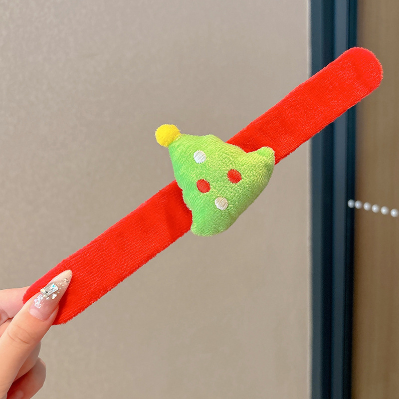 Regalos creativos para niños Papá Noel pulsera de peluche anillo para actividades de jardín de infantes vestidos pequeños regalos