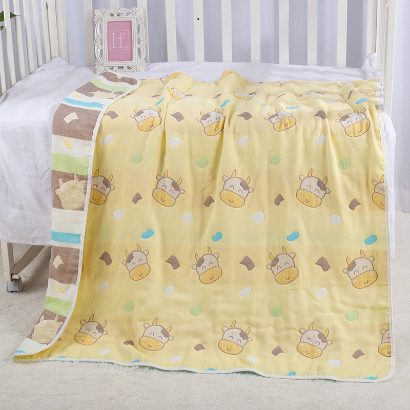 110*110cm Cotton Six-layer Gauze Children's Towel Quilt Baby Gauze Bath Towel Baby Blanket Hug Quilt Wholesale