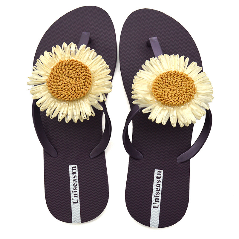 BSCI certified factory bulk delivery Sunflower Women's summer flip flops BSCI certified factory bulk delivery Sunflower Women's summer flip flops