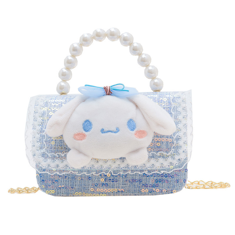 Nuevo bolso de perla, algodón, lino, bolso de hombro para niños, mini mini-fangfangfang tide universal, cadena de chicas, monedero de princesa