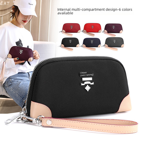 Oxford cloth phone bag, slim wallet for women, casual and fashionable, versatile, nylon makeup bag, wrist bag, trendy handbag