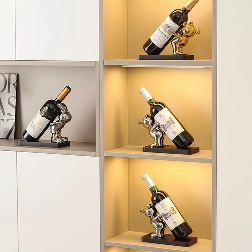 Violent Bear Red Wine Rack Display Cabinet TV Stand Living Room Entrance Dining Cabinet Bokugua Decorative Home Decor Personality