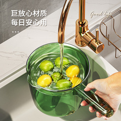 家庭用の軽くて豪華な透明な水瓢箪厨房の大容量の厚い水をすくって長い柄のプラスチックの製品をすくって落ちません。