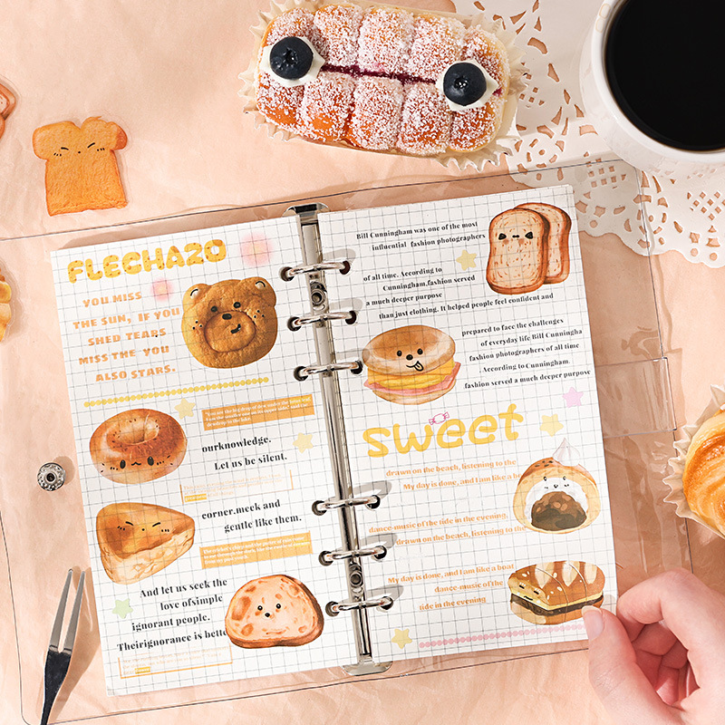 Temperatura de levadura transparente pegatinas de mascotas impermeables diy pegatinas de diario pegatinas de caja de queso pan transfronterizo pegatinas