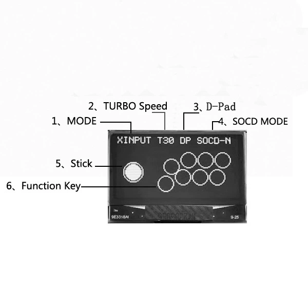 0.96-дюймовый OLED-дисплей 128*64 точечная матрица драйвер SSD1315 плагин 30PIN маленький экран HITBOX