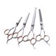 Factory hot sale pet beauty stainless steel scissors suit dog special round head safety down warped scissors flat teeth scissors