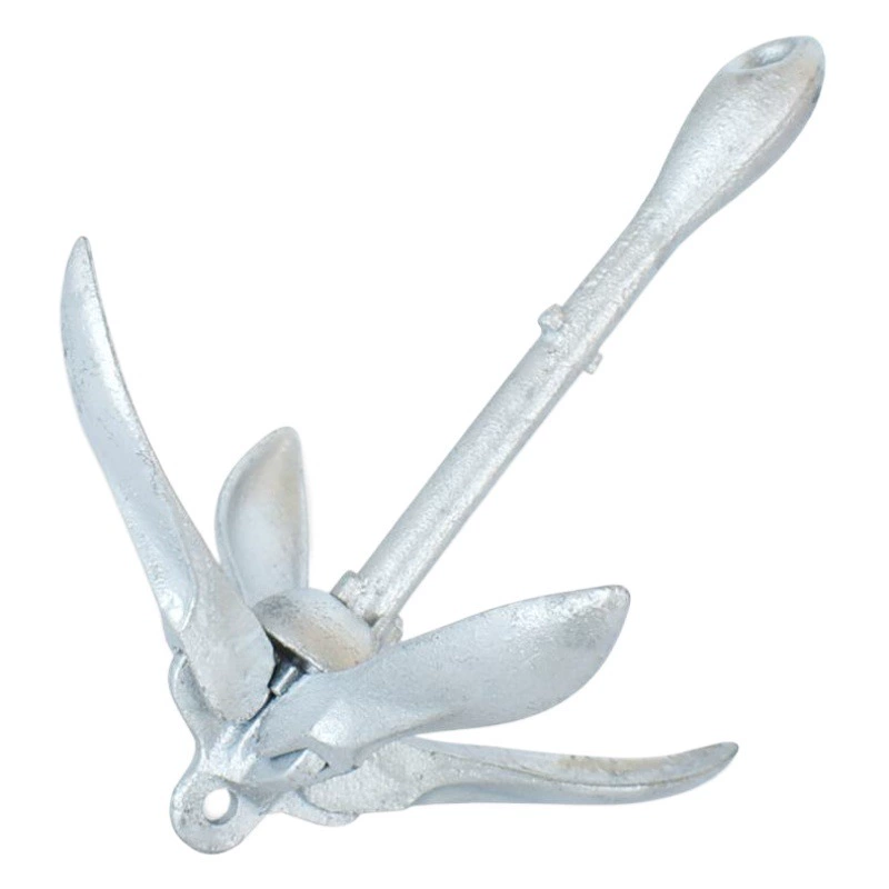 Скорость надувной лодки резиновый якорь оцинкованный складной якорь из углеродистой стали 3,2 кг с веревкой 20 м