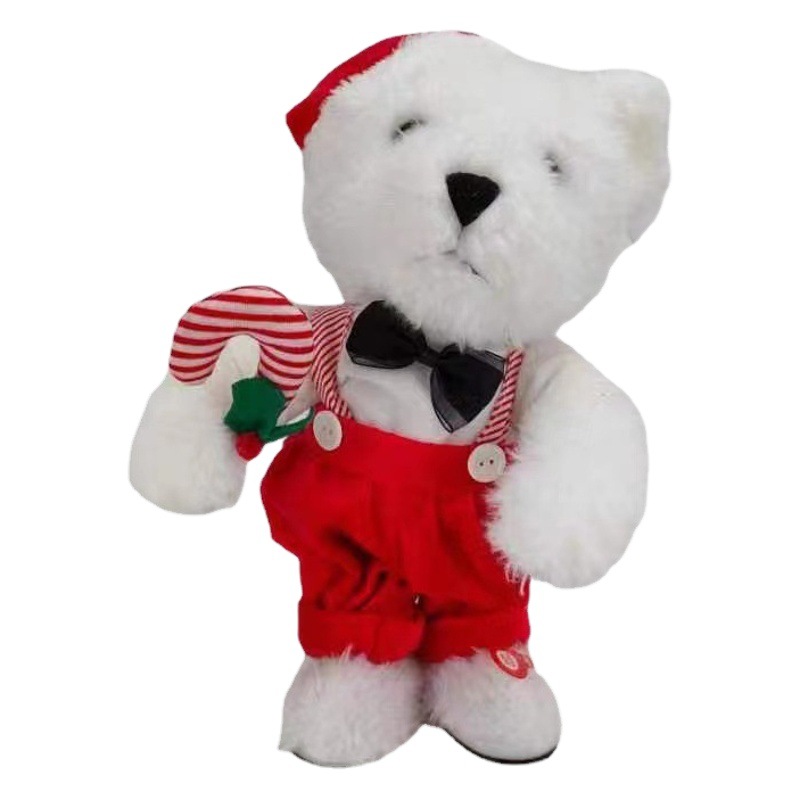 Peluche eléctrico Oso de juguete canto bailando Navidad oso fiesta decoración regalo niños regalo muñeca oso