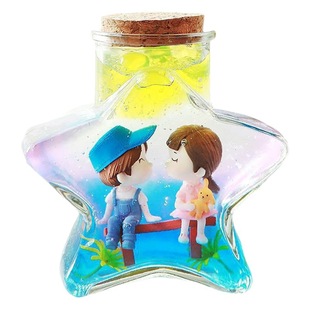 Wholesale Wish Bottle Full Set Material Children's Handmade Water Baby Starry Sky Sea Glass Bottle Cork Floating Bottle Empty Bottle
