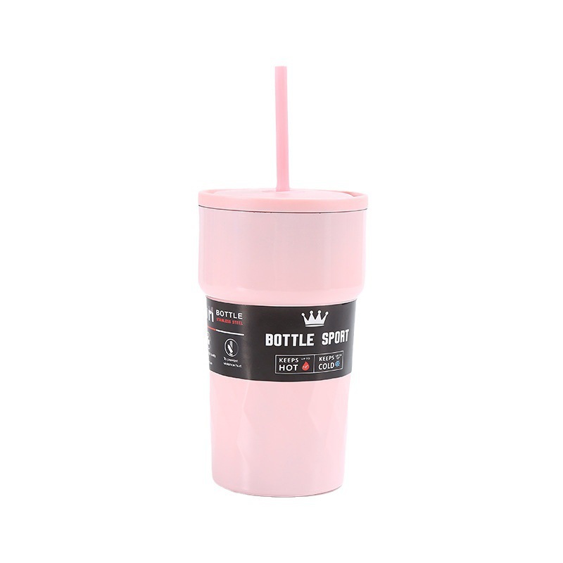 Transfronterizo nuevo 304 taza de vacío de acero inoxidable de alto aspecto taza de paja al aire libre conveniente calentador de hielo taza de coche