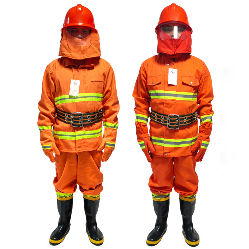 森林消防分体式防火服山林草原扑火隔热服橘红色芳纶灭火服