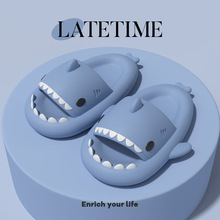 正版鲨鱼2代儿童鲨鱼拖鞋夏季男童女童卡通室内厚底家居软底防滑