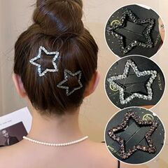 ドリル五角星ヘアピン新商品後頭部bbクリップ女性前髪サイドクリップ子供用砕毛シンプル星ヘアクリップ