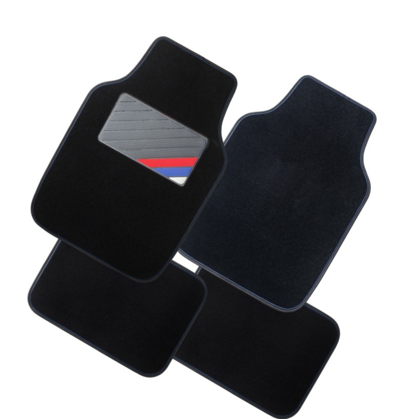 Universal 4-piece set of car floor mats, dirt-resistant carpet for the interior, driver's seat protection mat