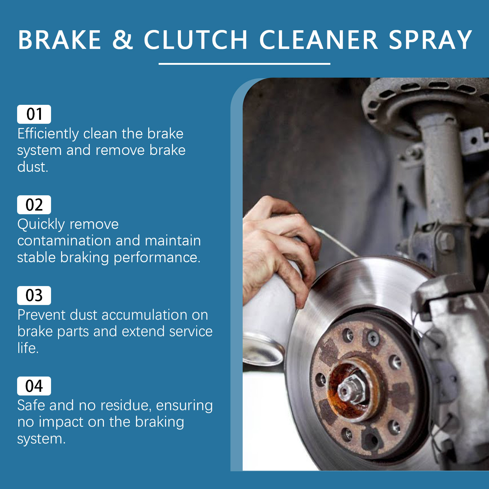 Rayhong Car Brake Cleaner Car Brake Disc Wheel Cleaning Rust Removal Polishing Maintenance Cleaner