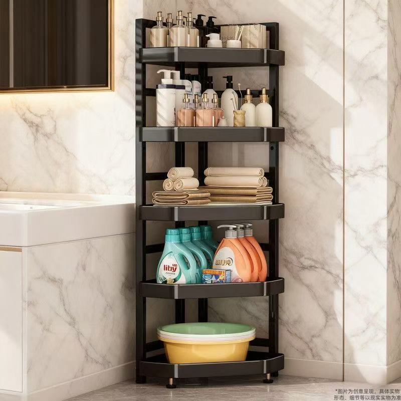 Bathroom Storage Rack Floor-Standing Multi-Layer Triangular Storage Rack Bathroom Storage Bathroom Sundries Corner Storage Rack