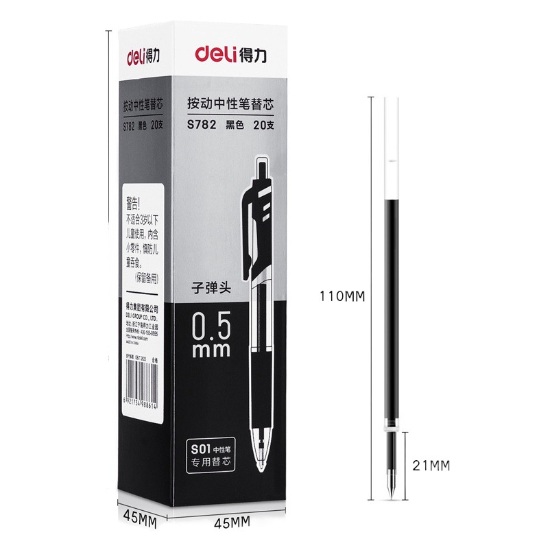 Repuesto de Tinta Gel Tipo Bala S782 S01 0.5mm de Plástico para Escritura image 1