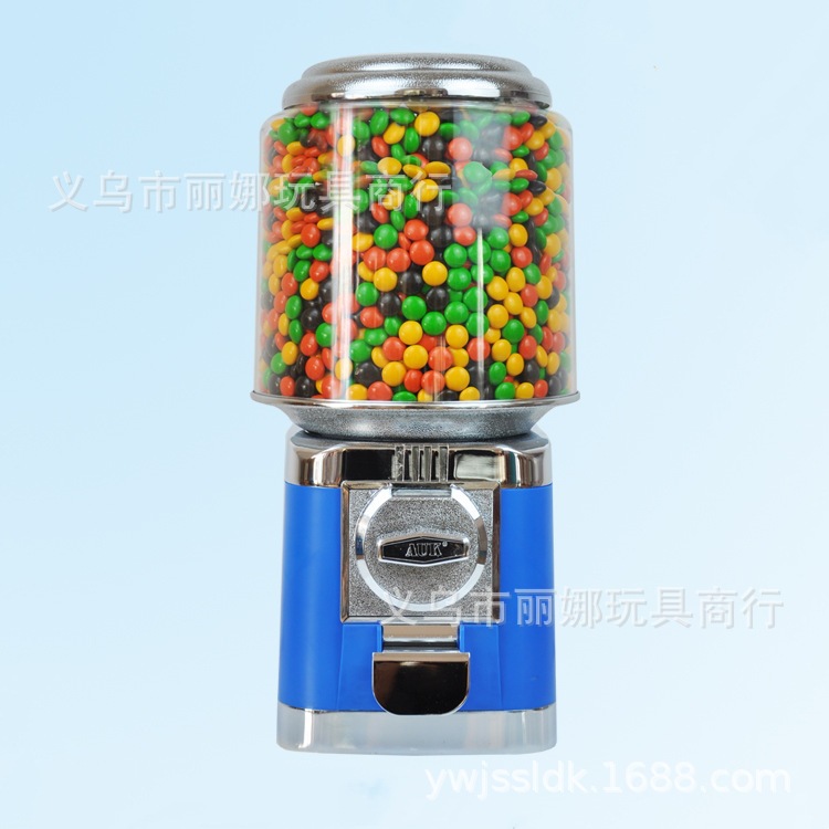 Máquina de pinball de un dólar, máquina de caramelo, mini torcedor de huevos, máquina de frijoles de chocolate M & M