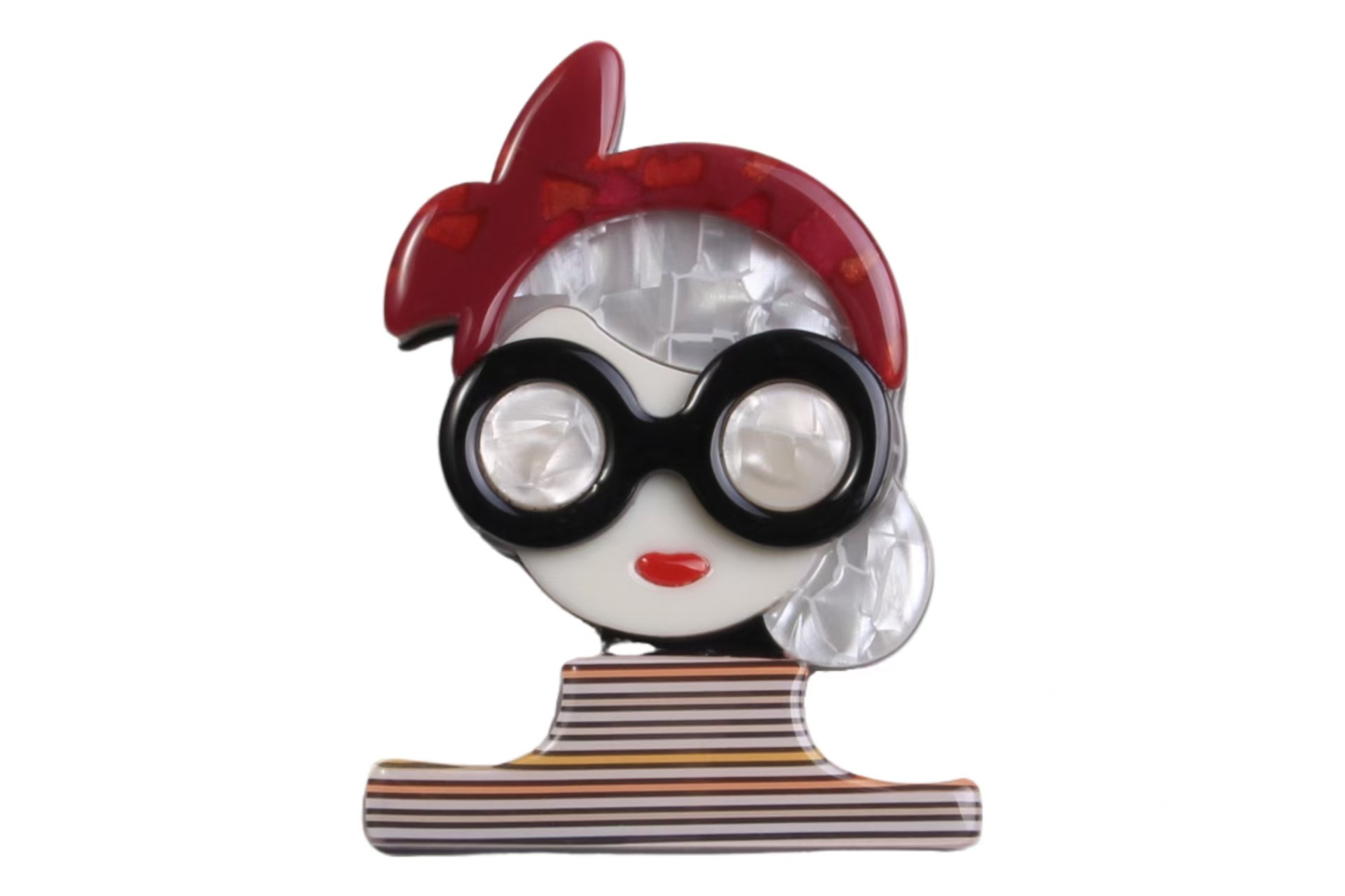 Azul núcleo de dibujos animados transfronterizos bowknot broche de mujer broche broche accesorios de ramillete decoración de joyería accesorios de acrílico colgante