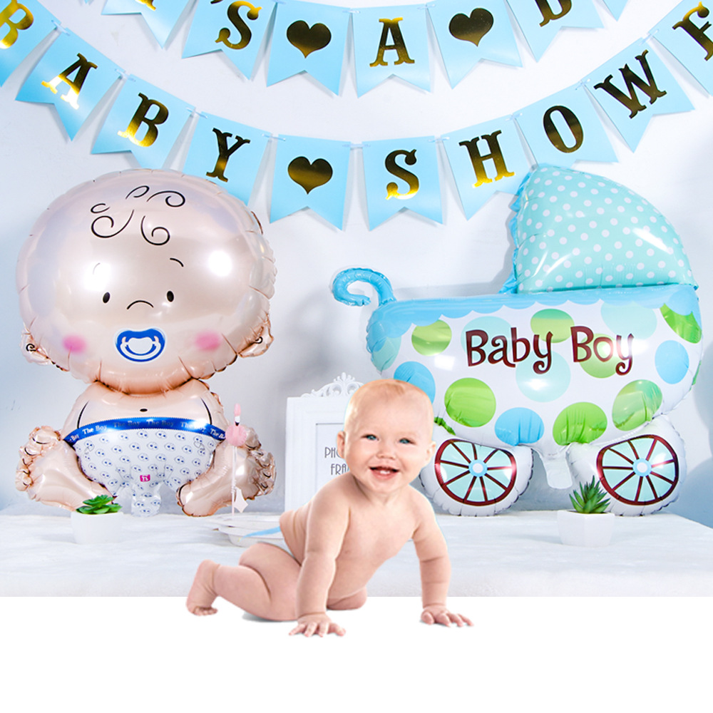 Baby Balloons Children's First Birthday Party Balloon Scene Decoration Aluminum Film Birthday Balloon Arrangement