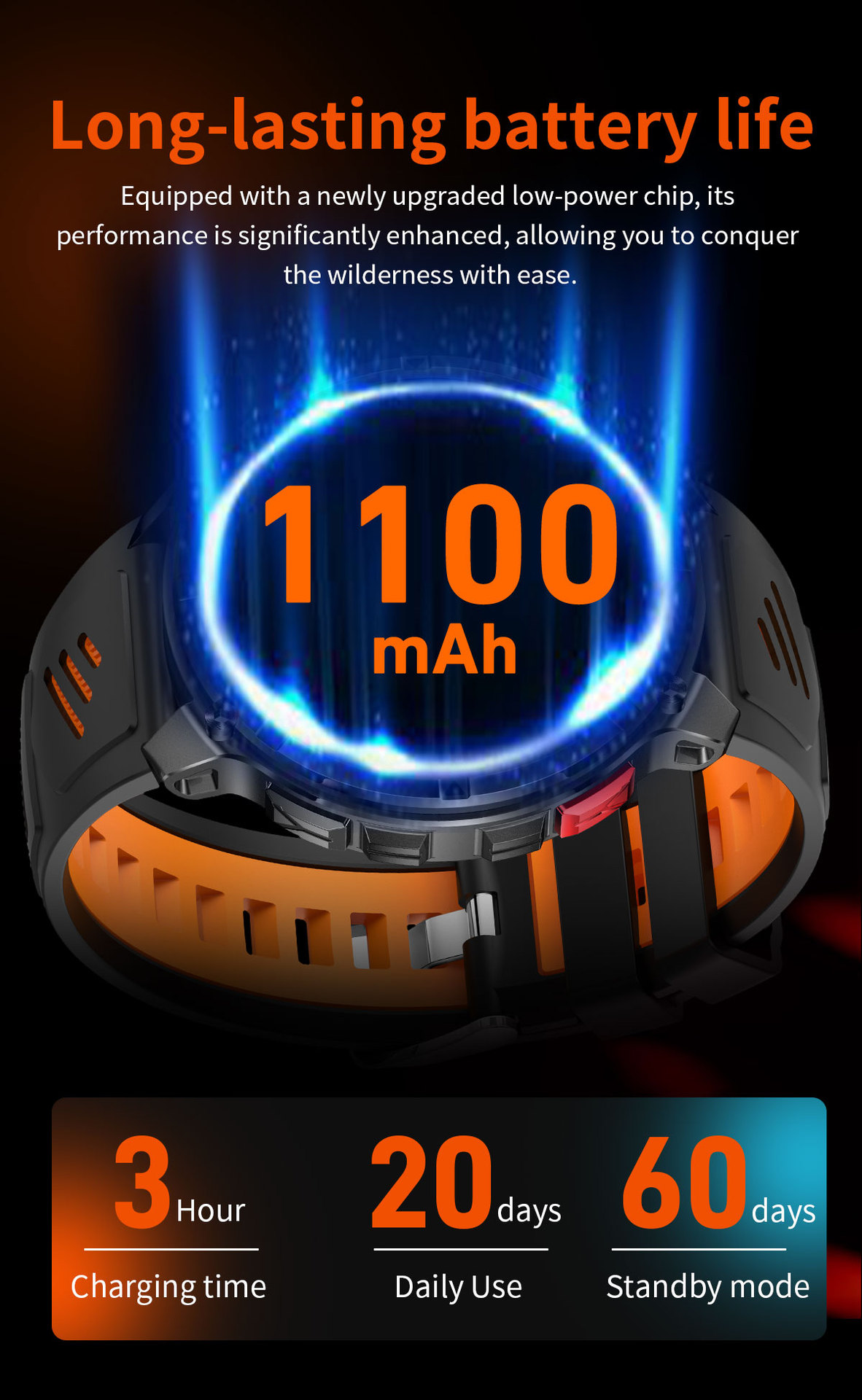 Smartwatch For Outdoor Sports With Calling Compass And Flashlight_voghion.com