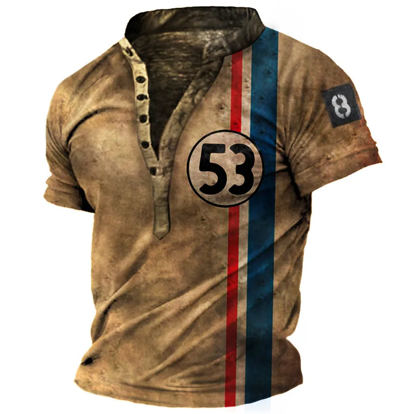 Nueva camiseta transfronteriza de manga larga con cuatro botones de Amazon Templar Impresión 3D Cross Legion imitación algodón pull rack manga larga T