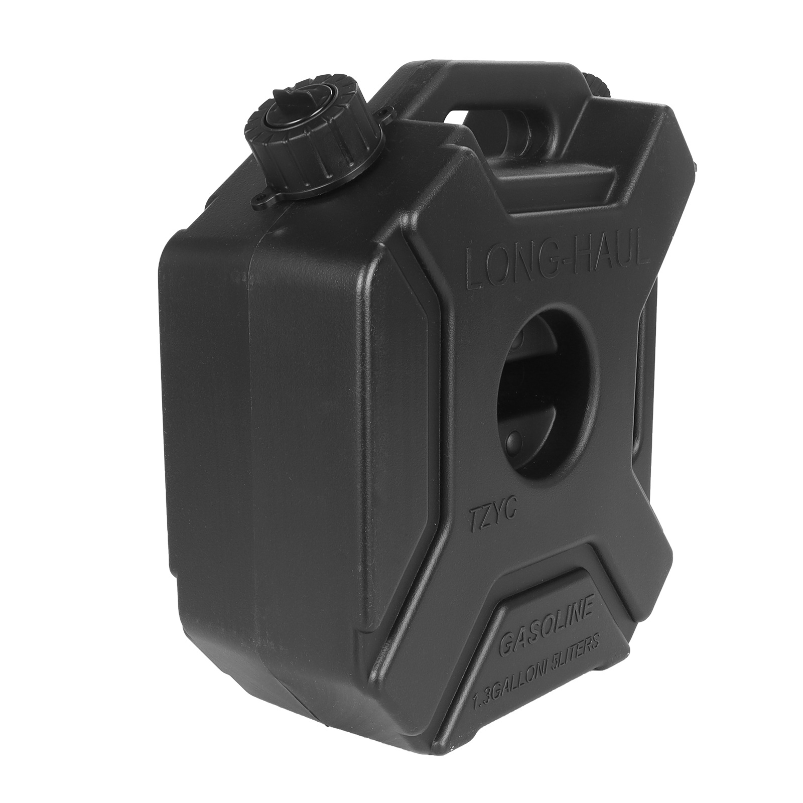 Motuoche 5L Portable Thickened Anti-pressure Anti-fall Explosion-proof Anti-static HDPE Plastic Fuel Tank (Fuel tank) - 5l-oil-can-black-without-lock