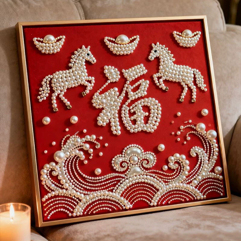 Набор для DIY жемчужной живописи, handmade, креативный высококлассный подарок на свадьбу для девушки, полный комплект материалов, настенное украшение для гостиной