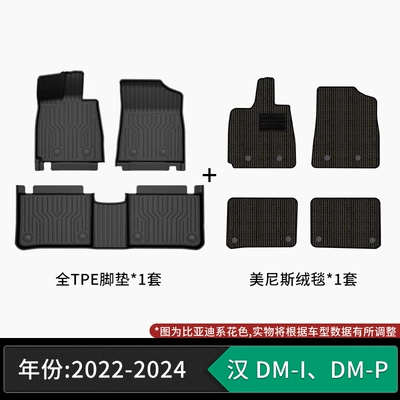 Suitable for BYD, TPE: Modelə uyğun ayaqaltı - 22-24-models-of-byd-han-dm-i-dm-p-tpe-floor-mats-menis-carpet-surface