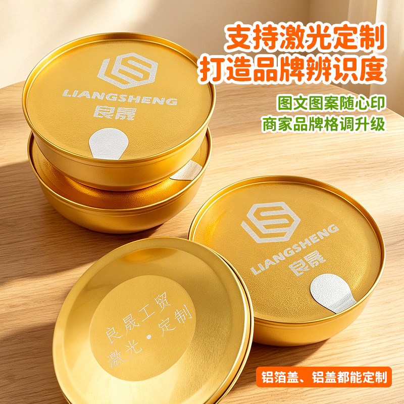 180ml pequeño fabricante de cuencos de oro suministro de cuencos de salto de budismo pared prefabricada cuencos de embalaje de platos enlatados lista para comer nido de pájaros