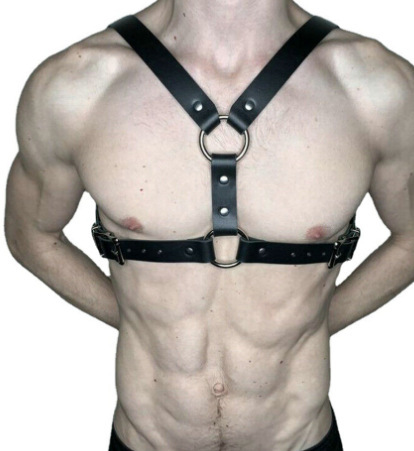 Foreign Trade European and American Fan PU Leather Shoulder Strap Men's Bucket Belt Handsome All-match Catwalk Performance Clothing Strap