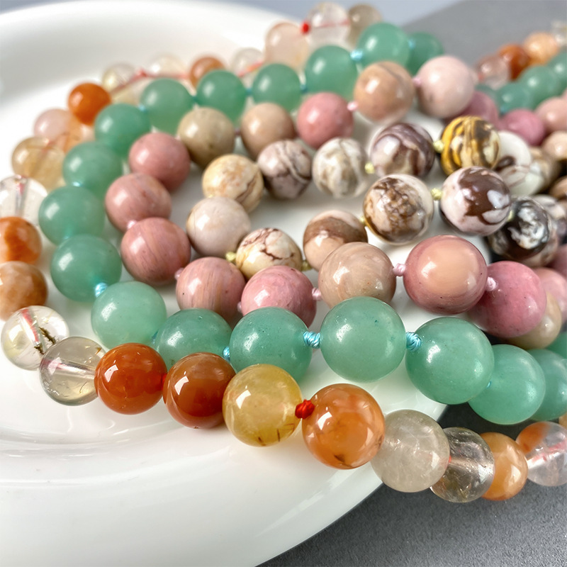 natural stone, Copper Material Elegant Color Block Natural Stone Copper Necklace In Bulk