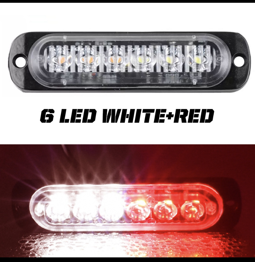 Luz de advertencia del coche luz intermitente motocicleta camioneta 12-24V Universal 6LED ultrafino señal lateral luz intermitente