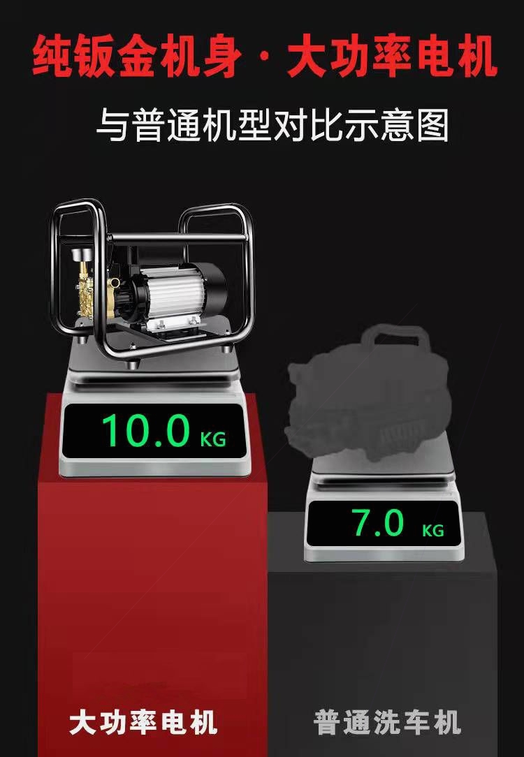 German black cat car washing machine artifact high pressure water pump high power car household 220V portable car brush gun