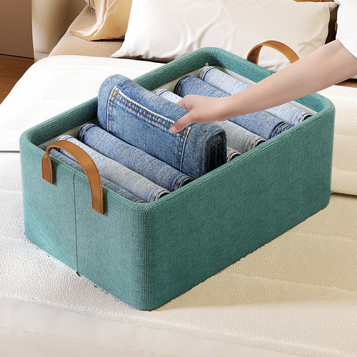 Cation Steel Frame Storage Box Large Household Wardrobe Storage Folding Basket Drawer Style Clothing Storage Box