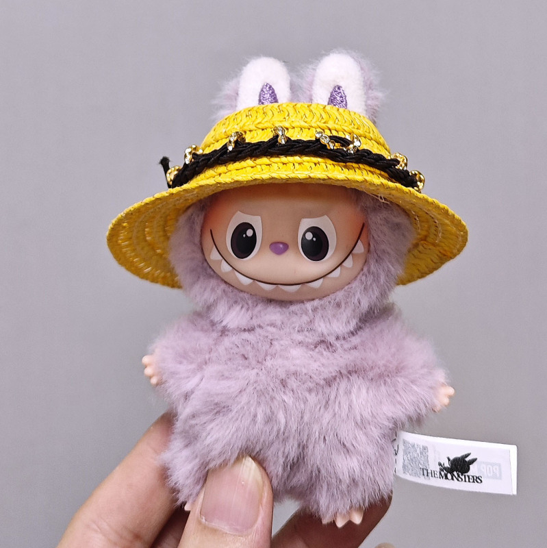仅娃衣】迷你草帽4代拉布布草帽10cm玩偶服饰编织草帽labubu4.0|undefined