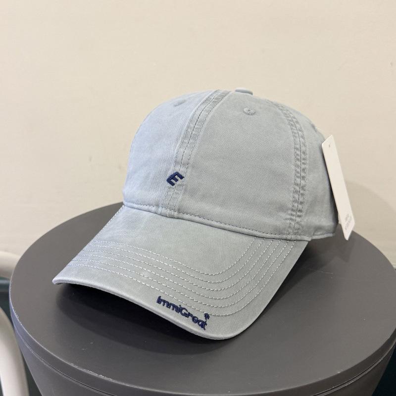 26 Spring/Summer New Korean Style Embroidered Baseball Cap Soft Top Simple Hat for Women Versatile Street Style Duckbill Cap for Men Trendy