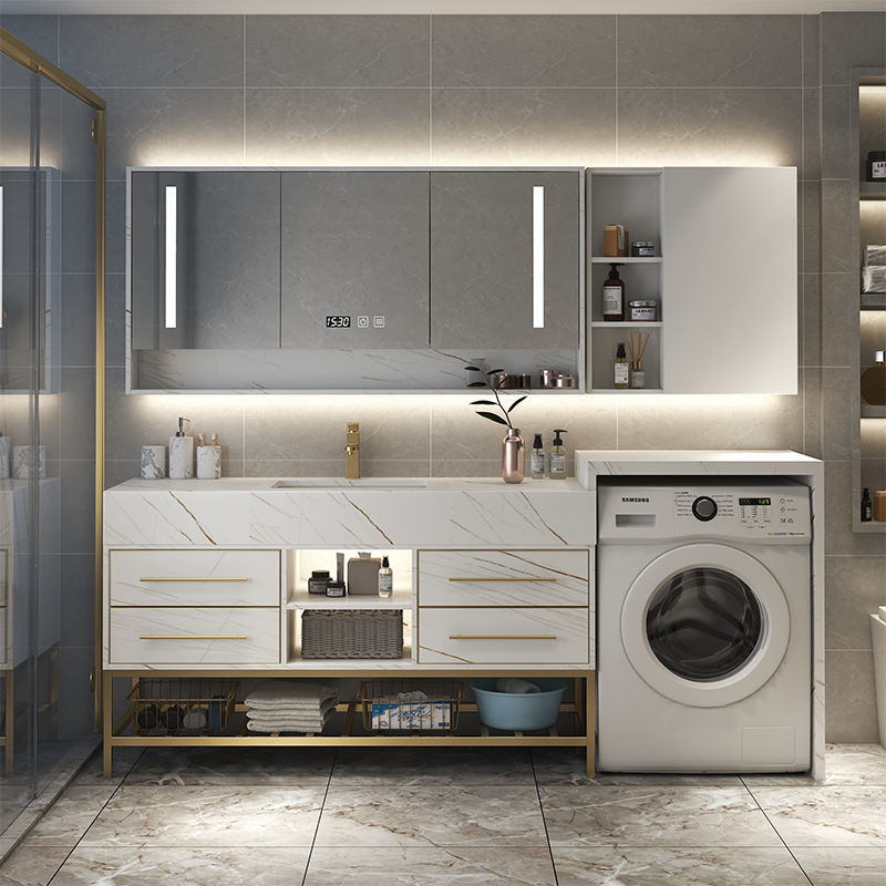 Washing machine one balcony Washbasin Basin cabinet combination modern Simplicity Bathroom cabinet Floor type Laundry table