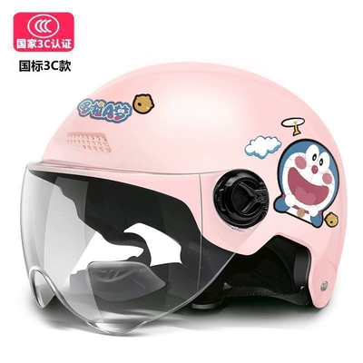 men and women, new all-season men's – Motosiklet kaskı (dəbilqə) - 3cdoraemon-pink-short-white-mirror