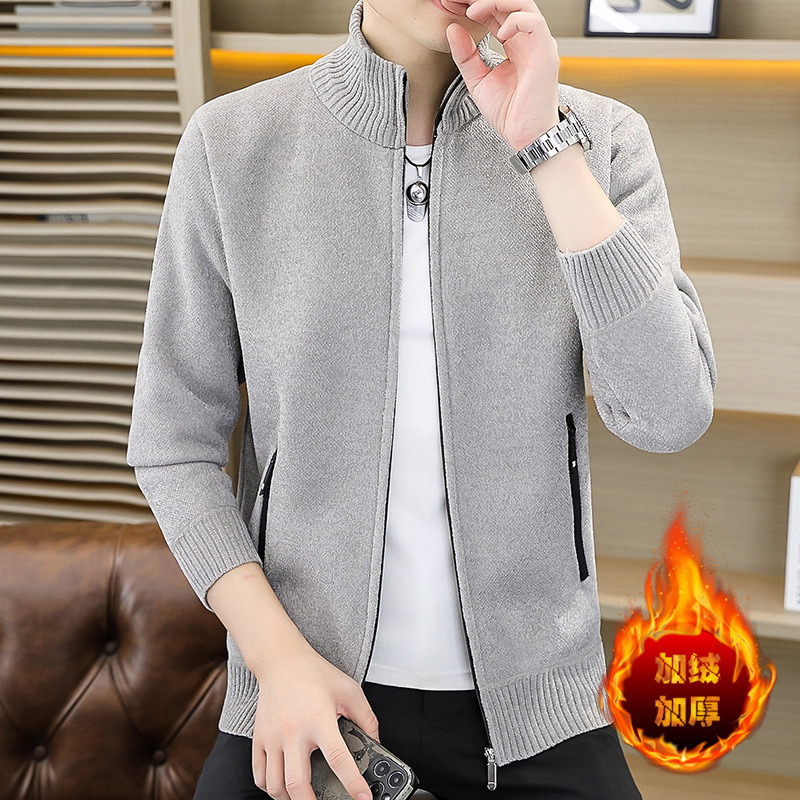 Dropshipping for Foreign Trade, Never Out of Stock, Ample Inventory, Autumn and Winter Fleece-Lined Thickened Stand-Collar Cardigan Sweater for Middle-Aged and Elderly People Dropshipping for Foreign Trade, Never Out of Stock, Ample Inventory, Autumn and Winter Fleece-Lined Thickened Stand-Collar Cardigan Sweater for Middle-Aged and Elderly People