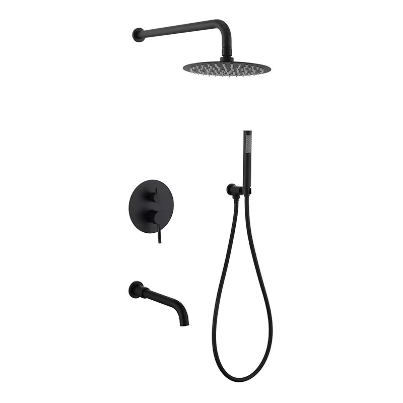 Foreign trade shower head set, cold and hot built-in wall concealed shower faucet Item Picture