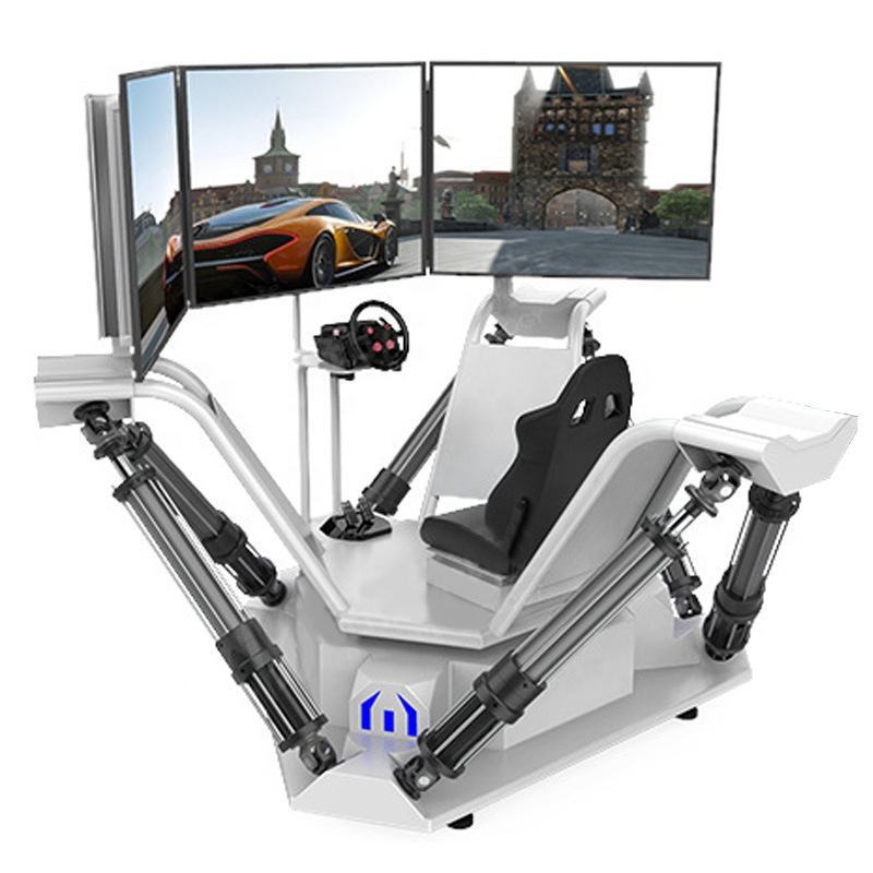 Driving VR simulator equipment electric racing simulator with 3 screens car driving game machine coin