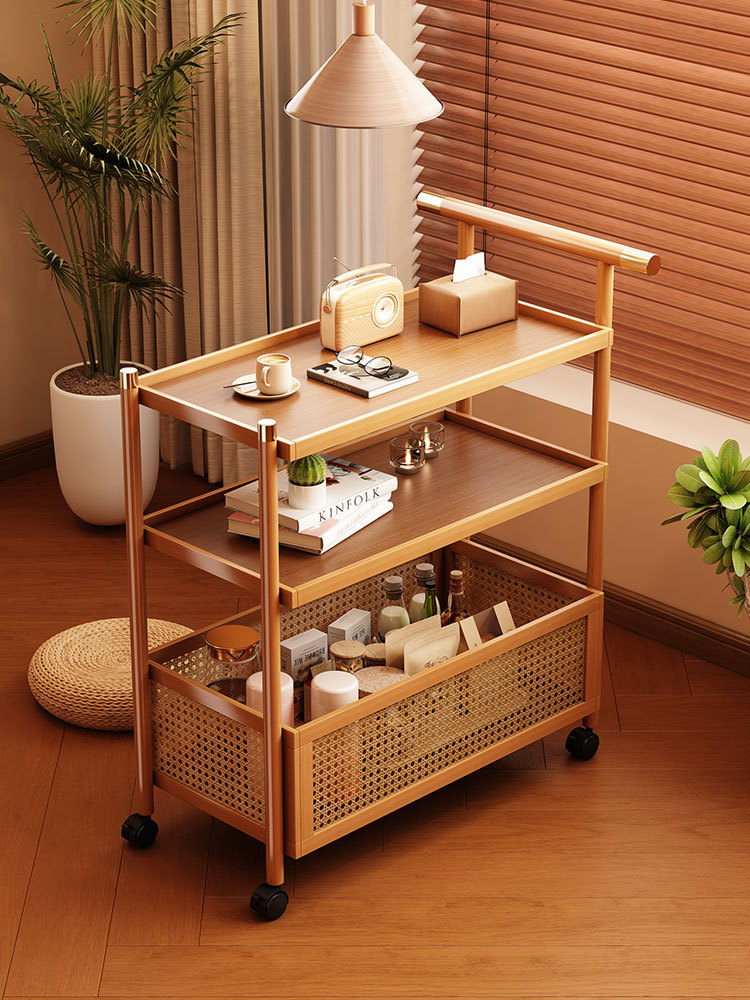 Second-Hand Trolley Snack Storage Rack Restaurant Living Room Removable Coffee Table Sofa Side Storage Rack Home Table