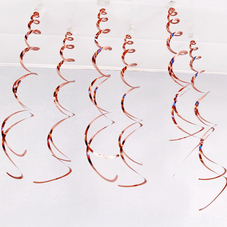 Decoración navideña vórtice PVC espiral colgante decoración de ventanas de flores de corredor diseño de decoración de techo a medida