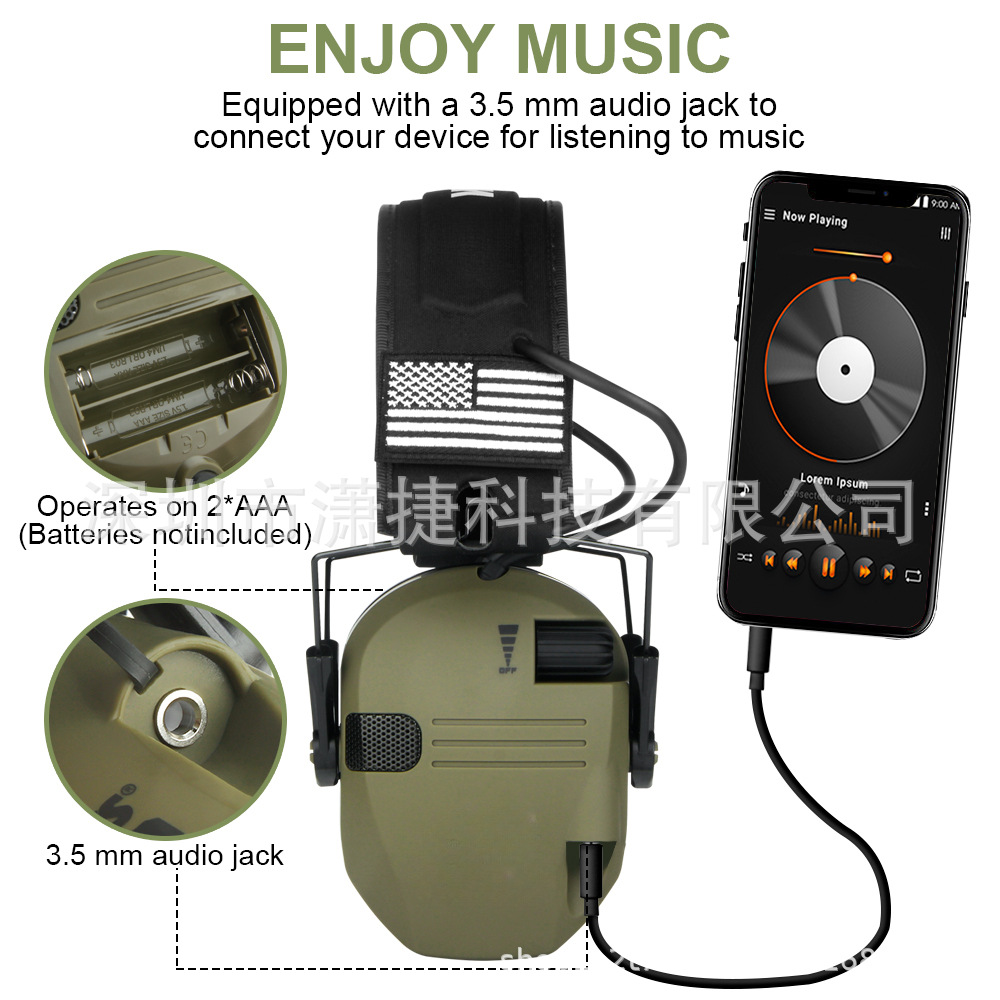Audífonos Tácticos con Reducción de Ruido y Captación de Sonido para Proteccion image 2
