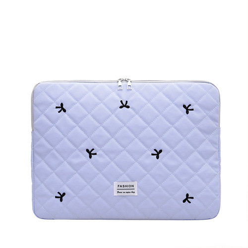 Korean version ins tablet storage, cute diamond-style embroidered bow, 11/13/15-inch notebook storage bag