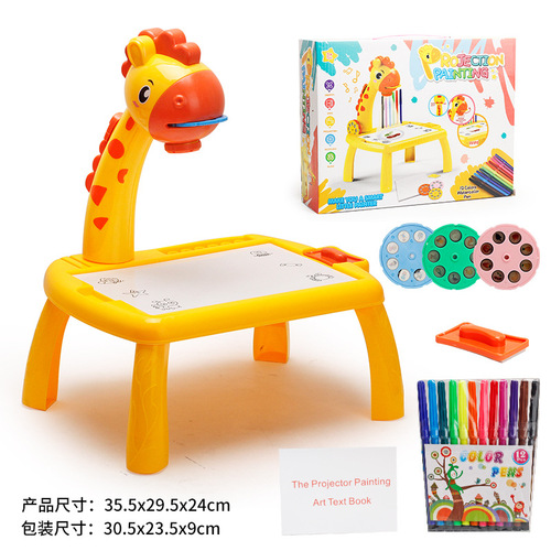 The Same Model Deer Children's Projection Drawing Board, Multifunctional Children's Drawing Board Projector, Painting Board Writing Board
