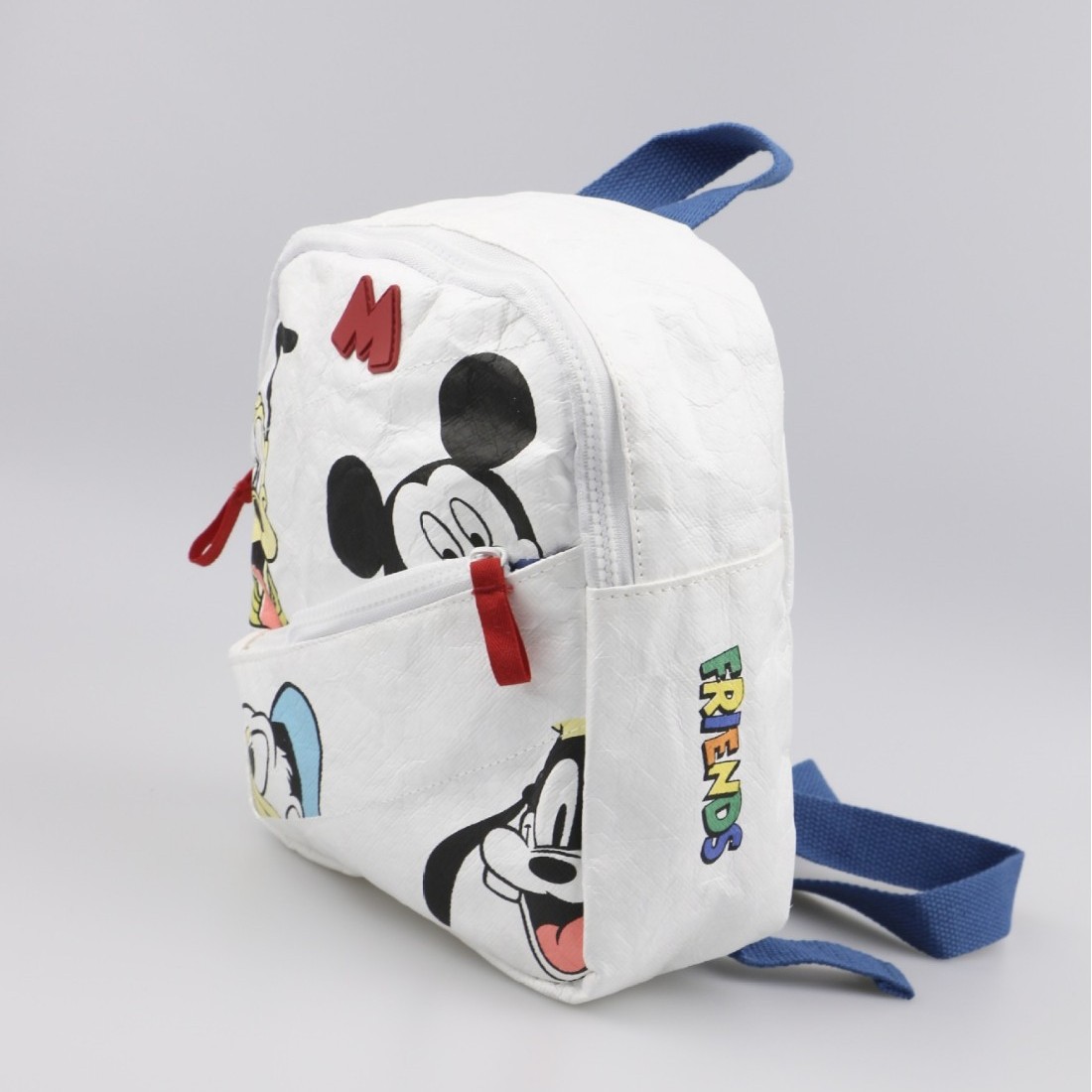 Ligero DuPont papel ocasional de los niños dibujos animados impreso blanco mochila Kindergarten