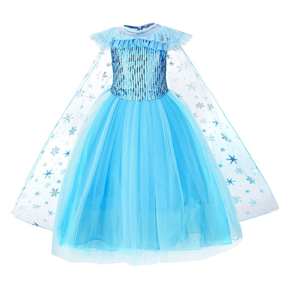 Vestido de princesa congelada Elsa de comercio exterior vestido de niña Elsa traje de Navidad para niños